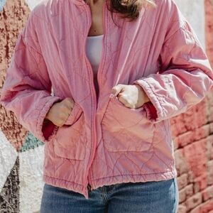 NEW Katydid Blush Quilted Puffer Jacket